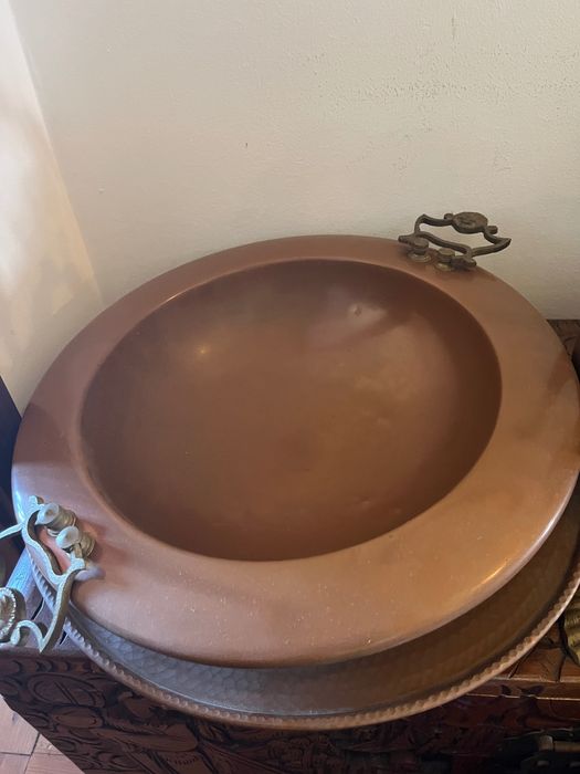 Peças vintage estanho acobreadas