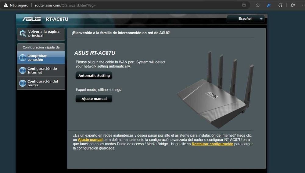 ASUS RT-AC87U AC2400 Router Gigabit64729736633474121