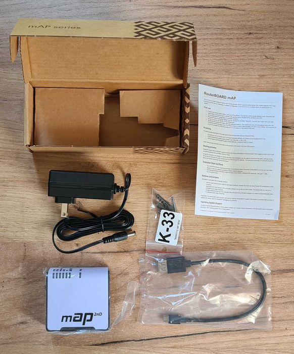 MikroTik mAP 2nD Wi-Fi 2.4GHz роутер RBmAP2nD, PoE in/out, новий BOX
