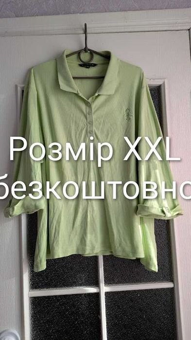 Жіноча трикотажна блузка-кофта світло-салатового кольору, розмір XXL