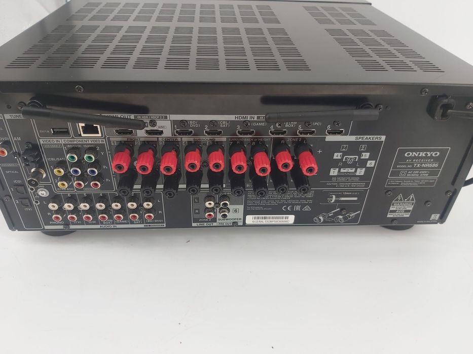 Amplituner Onkyo TX-NR686(B) 7.2-kanałowy odbiornik AV kino domowe