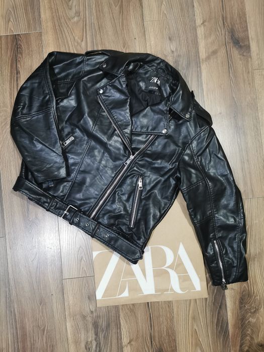 Skórzana kurtka Zara kurtka biker ramonseka L 40 oversize