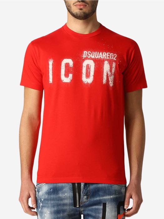 DSQUARED2 włoski t-shirt koszulka ICON RED