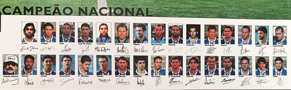 F.C.Porto - Tetra campeão - poster gigante equipa - época 1997-98