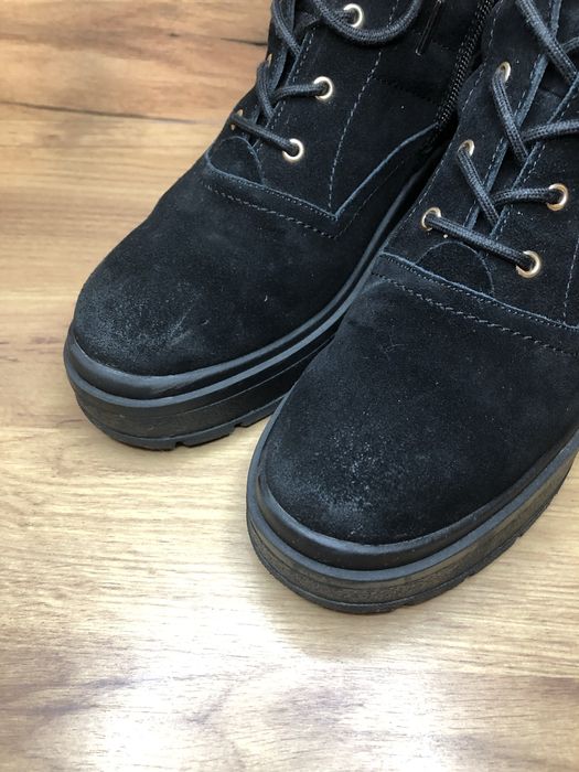 Liu Jo czarne zamszowe botki platforma combat boots gothcore zima 39