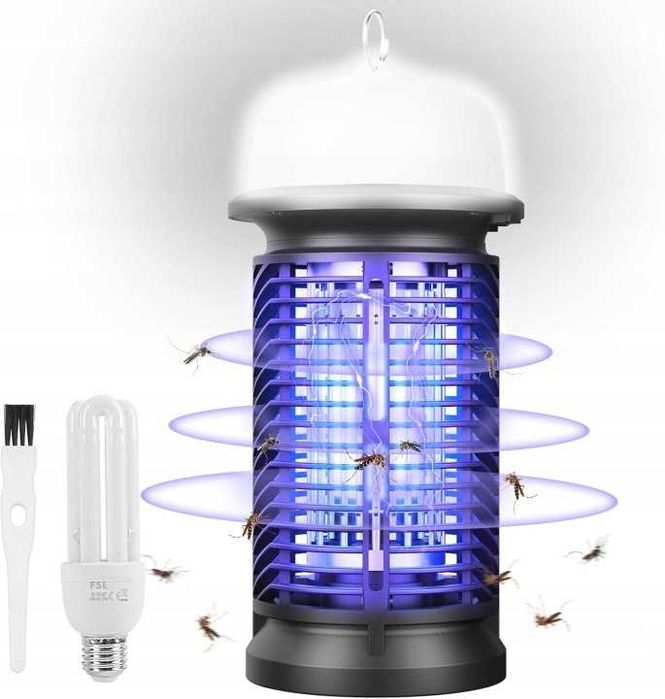 Elektryczna pułapka na owady 20 W, 4500 V, UV, pułapka na muchy, komary
