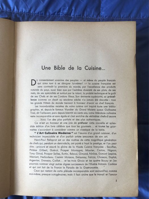 Livro “L’art Culinaire Moderne”