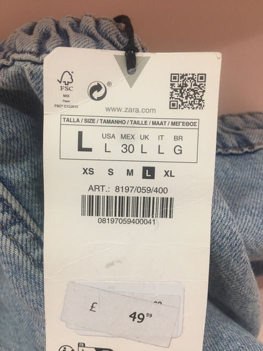 Zara,новий жіночий джинсовий комбінезон р.л