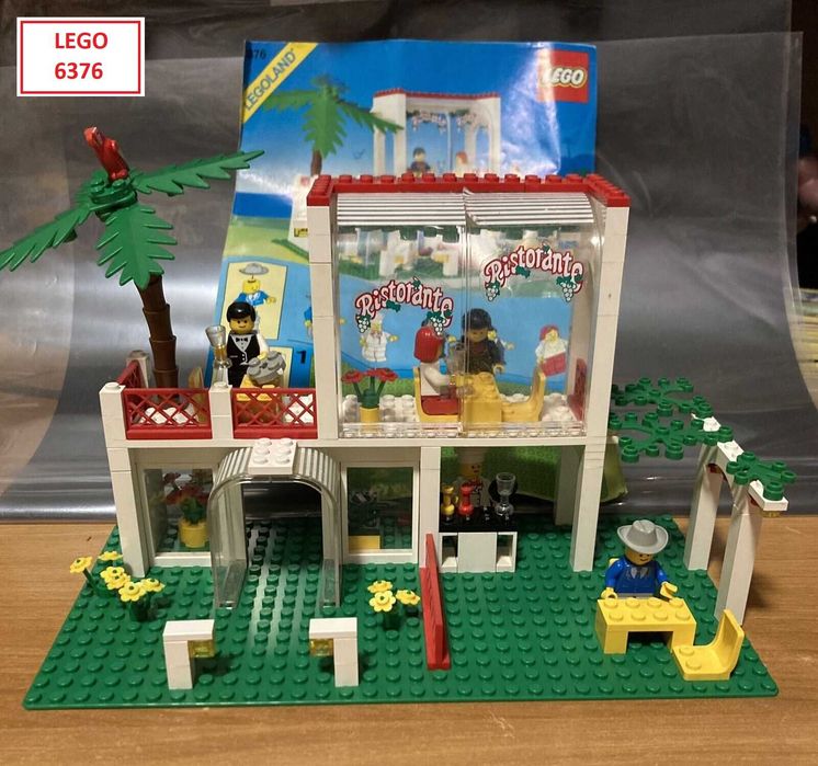 LEGO City Classic: 6396; 6392; 6368; 6376; moinho MOC; 6380; 6373