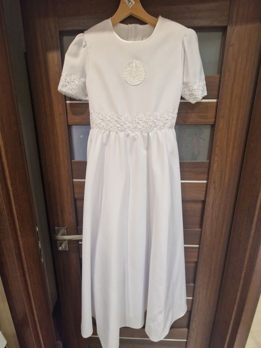 Zestaw komunijny,Sukienka komunijna, bolerko, wianek , torebka , rozm.