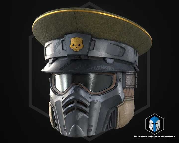Hełm Commandant Elementy DIY Cosplay Helldivers 2 Druk 3D