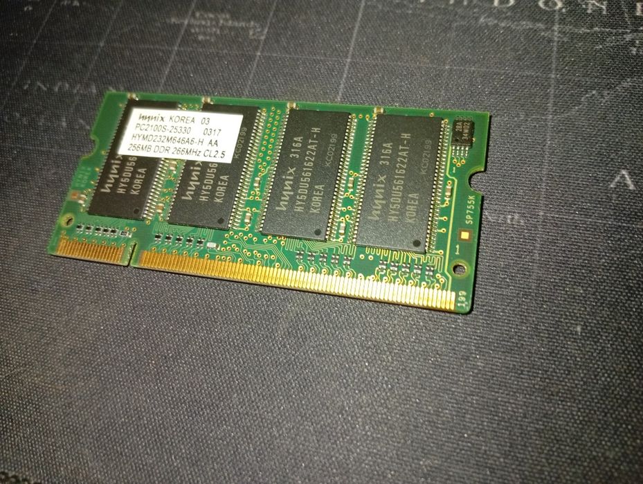 Memória RAM 256 MB DDR sodimm