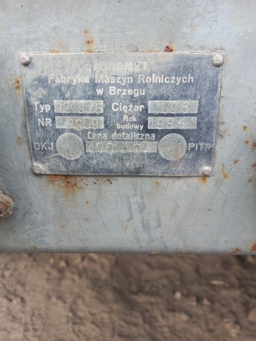 Rozrzutnik obornika 3.5t i Nadstawka rozsiewacza unia ms 500