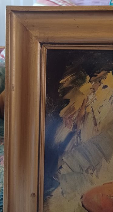 Quadro antigo com gravura a