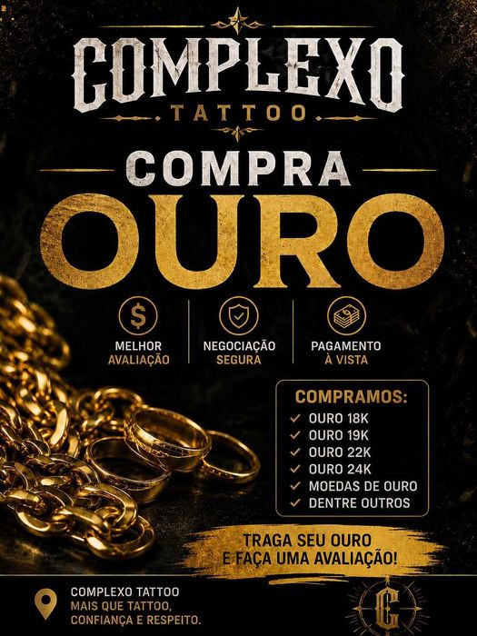 Compramos ouro. Faça a avaliação da sua peça