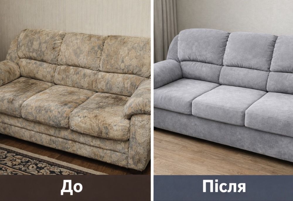 Перетяжка диванів,ліжок стільців