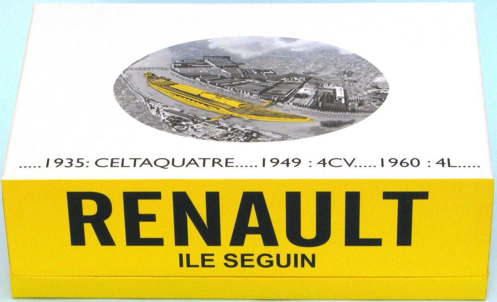 Conjunto Renault Ile Séguin Celta4, 4 cv, R4L, Norev 1/43