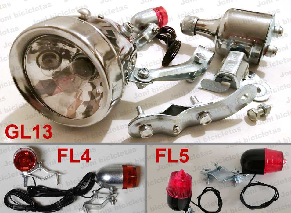 Grupos de luz de bicicleta pasteleira, dobrável, city bike, etc