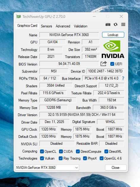 PC Gaming/Escritório MSI | RTX 3060 12GB | i5-12400F | 16GB RAM | SSD NVMe | Windows 11