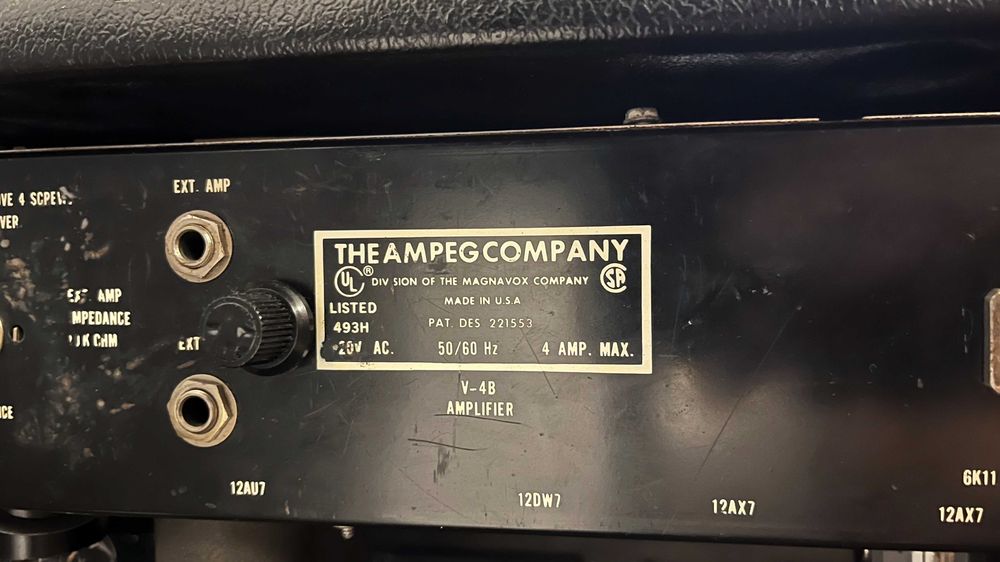 Ampeg V-4B vintage USA Magnavox + kolumna B-40, komplet lampowy