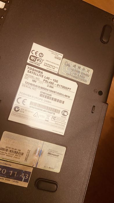 Toshiba satélite L40 15G