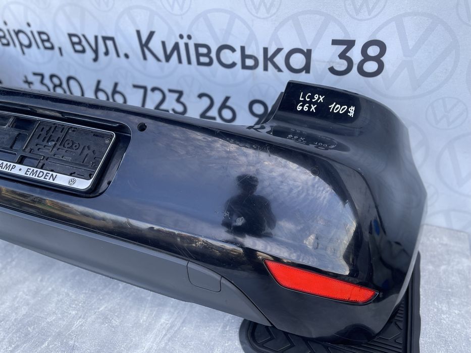 Задній бампер Гольф 6 хечбек LC9X задни бампери Golf 6 хеч чорний