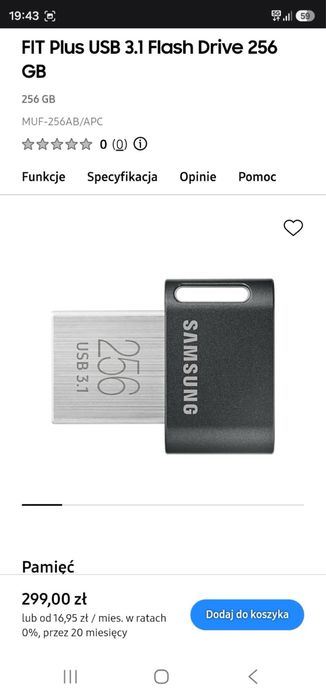 Flash drive  3.1 256gb samsung oryginal