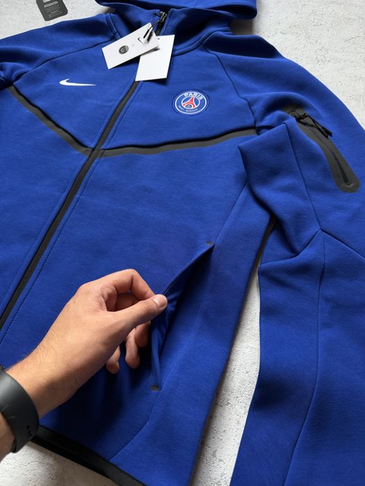 ОРИГІНАЛ! Зіпка/кофта Nike tech fleece x PSG синя | M
