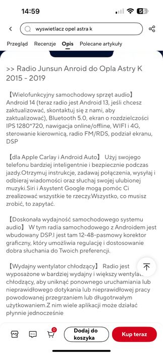 Radio do Astra K android
