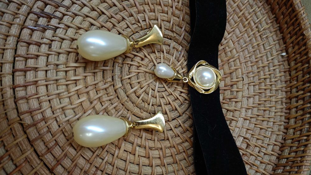 Вінтажні сережки,кульчики 80 роки.monet,чокер