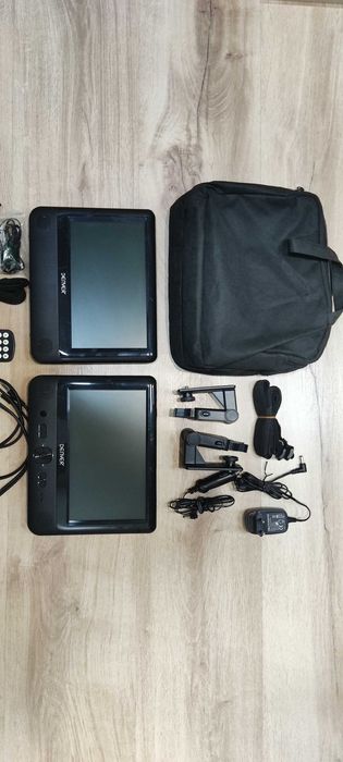 DVD duplo portátil - casa  - automóvel - como novo