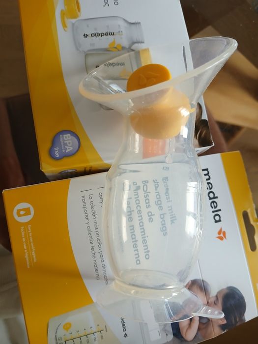 Copo colector de leite materno + copos de refrigeração +sacos conserva