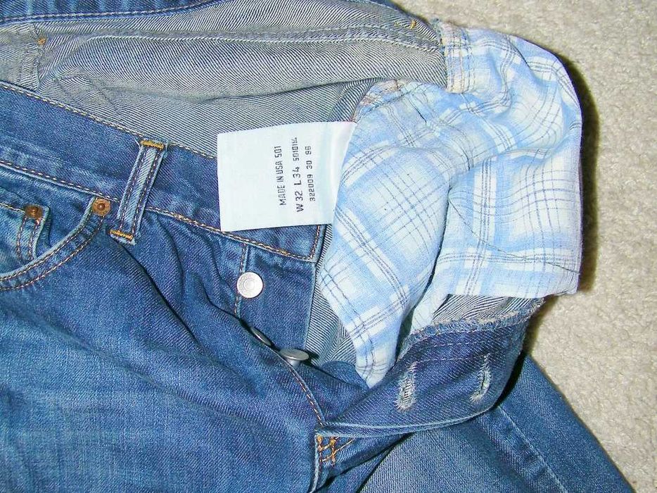 LEVI STRAUSS 501 - Kultowe Jeansy - MADE IN USA -rozm 32/34 -JAK NÓWKI