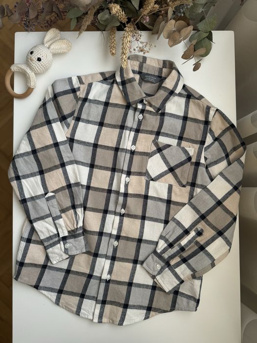 Стильна сорочка на хлопчика в клітинку 8-9 років