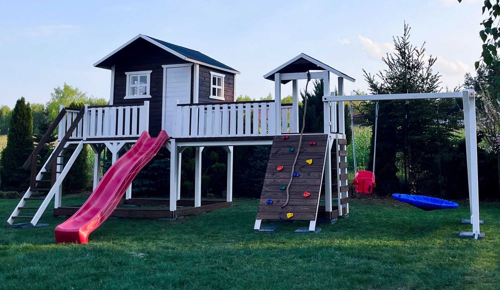 MONTAŻ GRATIS Ogromny Plac zabaw Domek dla dzieci KOMPLEKSOWO