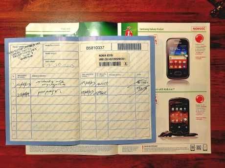 Gwarancja Nokia 6310i i ulotka Samsung Galaxy mini 2. TANIO!