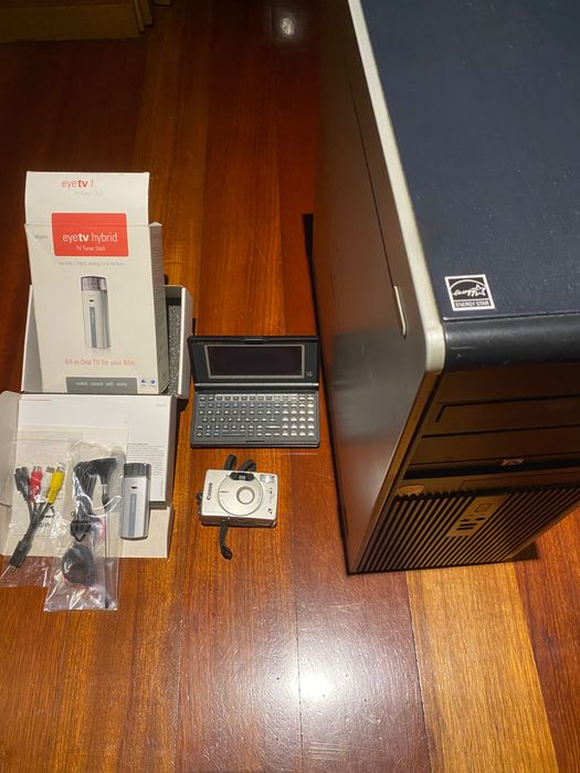 Eyetv elgato nunca usada, máquina canon ixus,e minicomputador e HP