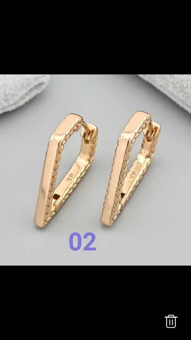 Сережки Xuping медичне золото