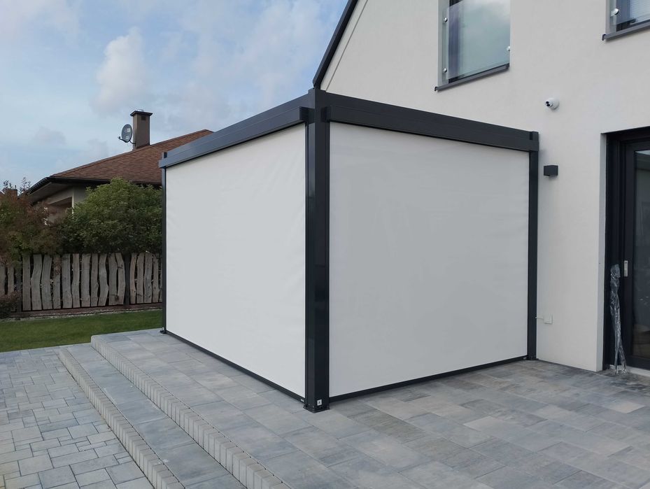 Pergola aluminiowa lamelowa bioklimatyczna altana ogrodowa 3x3 300x300