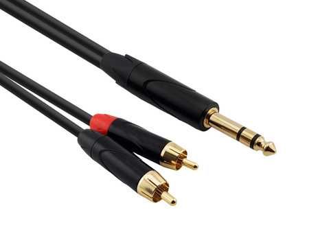 Kabel audio Red's Music - Jack stereo 6.3mm / 2x wtyk RCA cinch 5m