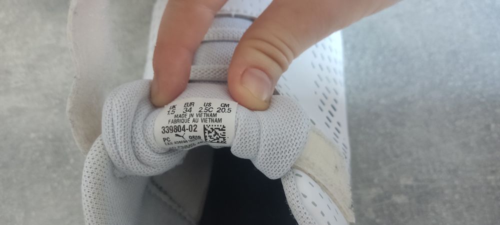 Buty puma 34 skóra białe rzep