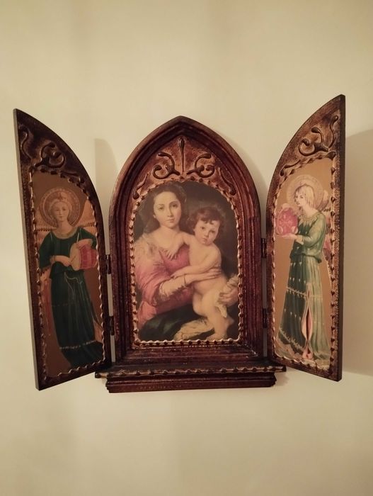 Quadro Religioso Composto por 3 partes desdobráveis