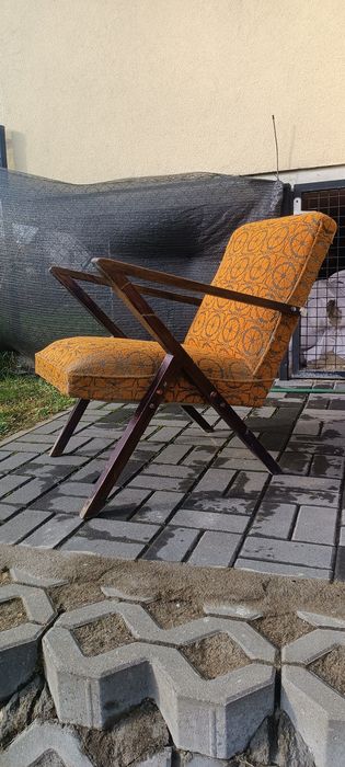 Fotel PRL Zorro unikat Bydgoska fabryka mebli lata 60