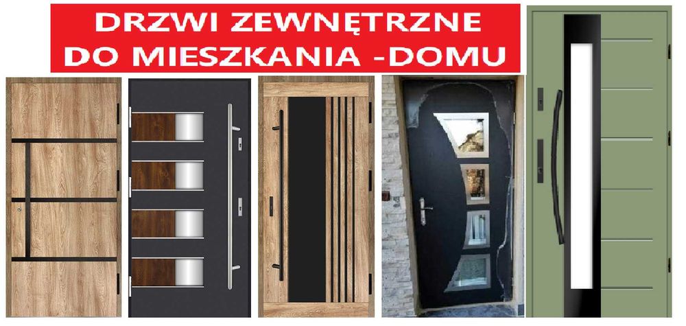 Drzwi do mieszkania w bloku wejściowe ZEWNĘTRZNE-wewnętrzne z montażem