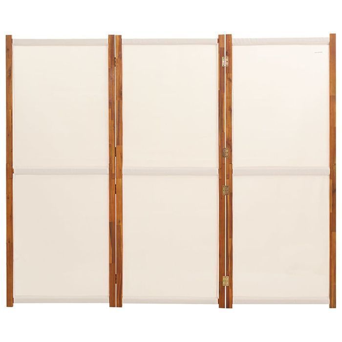 Vidaxl Parawan 3-Panelowy, Kremowy, 210 X 180 Cm