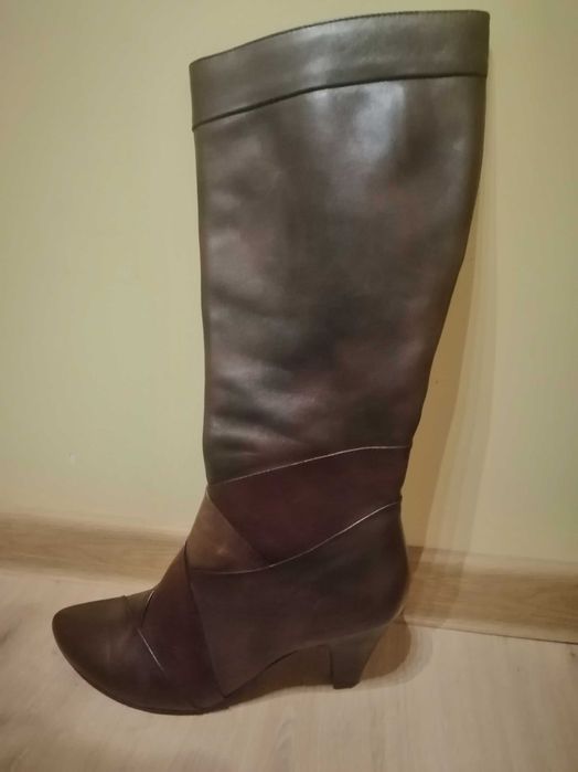 Eleganckie kozaki, skóra naturalna, 5th Avenue, R. 36