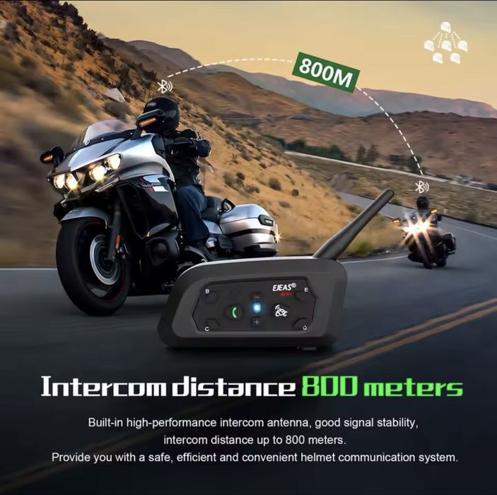 Intercomunicador capacete Ejeas v6Pro