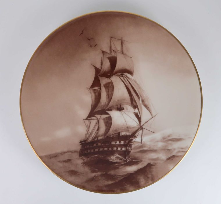 Prato El Rei Dom Carlos - Navio em alto mar