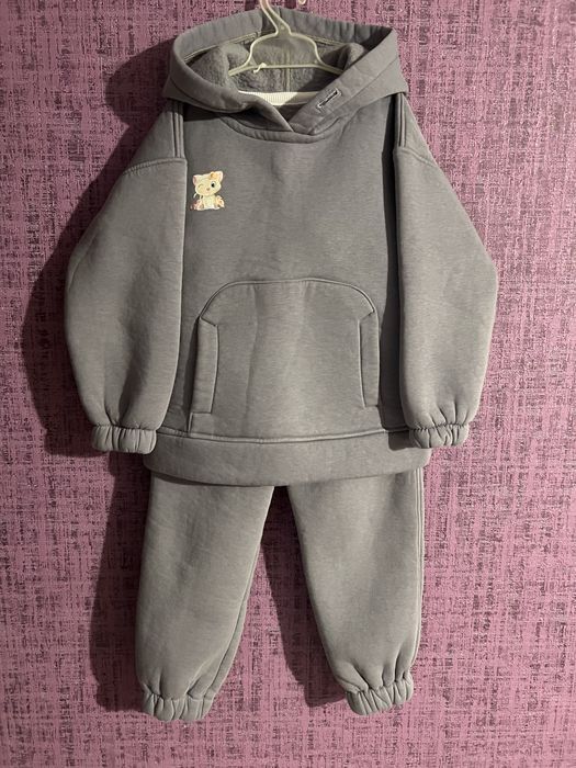 Дитячий теплий зимовий костюм утепленный на флисе костюм детский