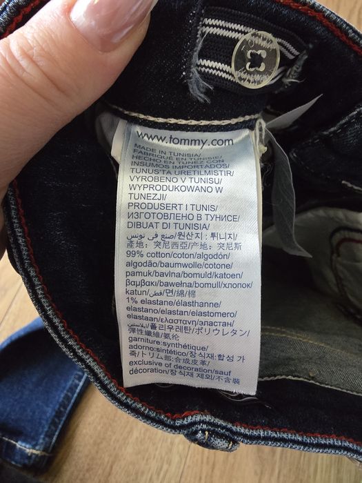 Spodnie jeans dżins Tommy hilfiger 98 skinny rurki